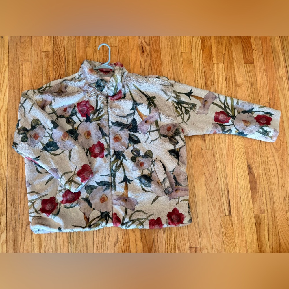 Velvet Floral Patterned Jacket